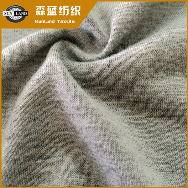 上海麻灰滌紗汗布 Marls grey spun jersey